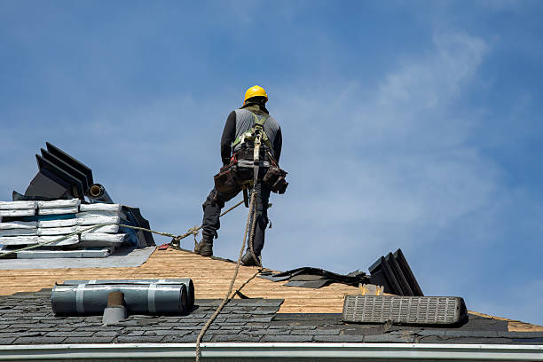 Professional Gutter Installation technician working in Basye, VA